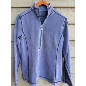 Tommy Bahama Blue Cotton Half Zip Pullover – Women’s Small, Coastal Classic